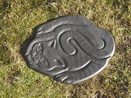 Garten-Trittplatten in Form einer Katze